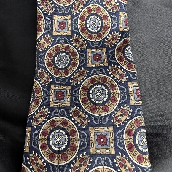 Vintage JSACO 100% Silk Tie Multicolored Patterned Statement Piece - Picture 3 of 16